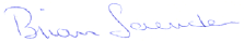 Signature de Brian Saunders