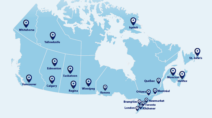 Profils régionaux - Carte